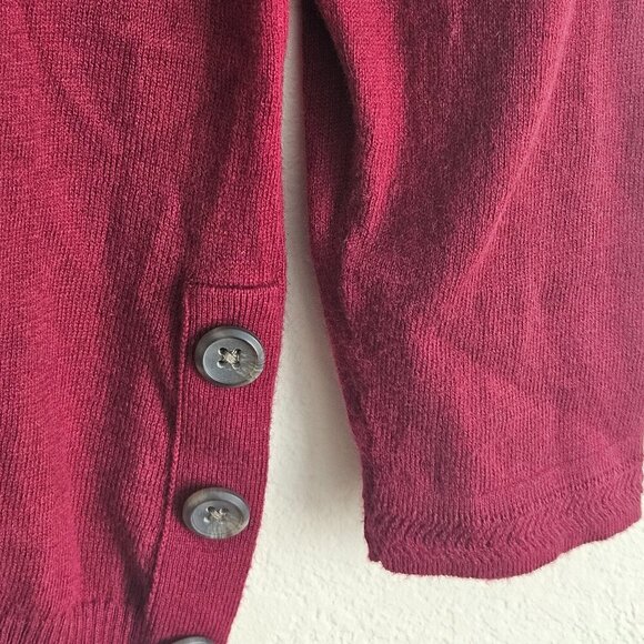 V Neck Red Talbot's Sweater Oversized Christmas Cashmere Luxury,Holiday Cozy S - Picture 3 of 6